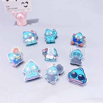 Double Sided Charms Acrylic Paper Binder Clips Clamp Sanrio Mikko Kirby Winnie the Pooh Lotso My Little Pony Toy Story