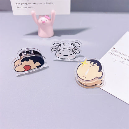 Double Sided Charms Acrylic Paper Binder Clips Clamp Sanrio Mikko Kirby Winnie the Pooh Lotso My Little Pony Toy Story