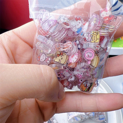 Acrylic Charms Sell by Weight 0.39"/1 Centimeter Mini Shaker Pieces DIY Sanrio Anime Disney Characters Pick and Mix