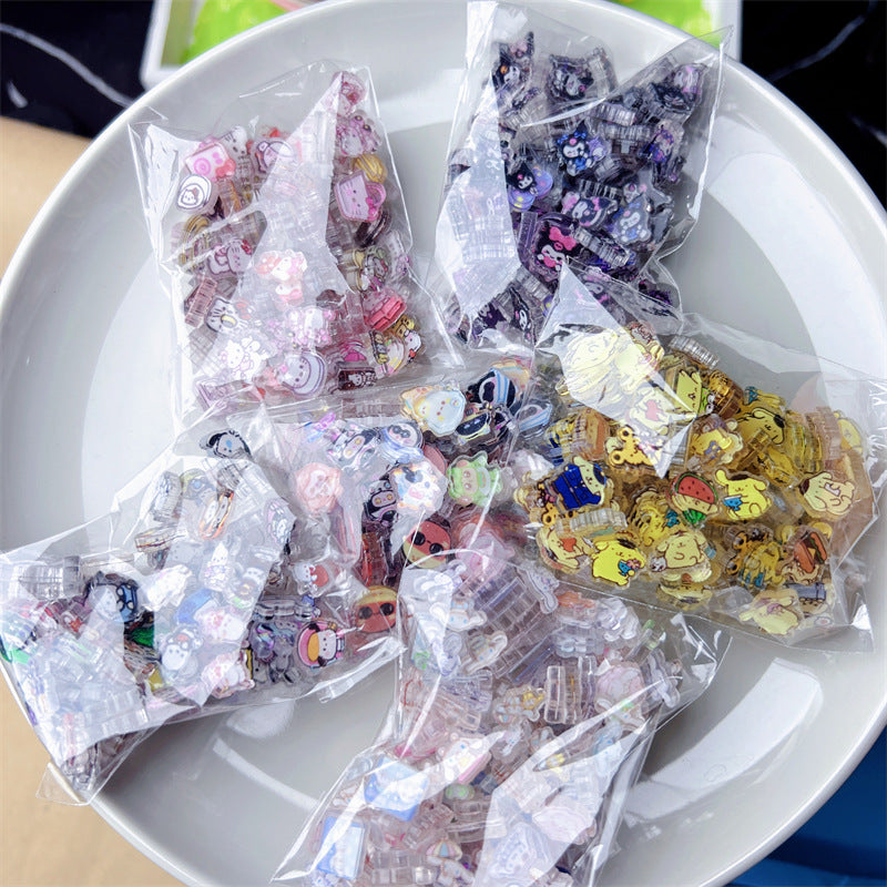 Acrylic Charms Sell by Weight 0.39"/1 Centimeter Mini Shaker Pieces DIY Sanrio Anime Disney Characters Pick and Mix