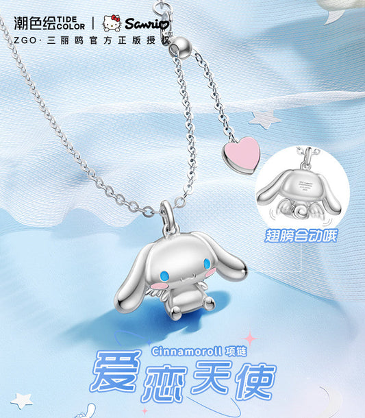 Cinnamoroll Flipping Wings 925 Sterling Silver Necklace