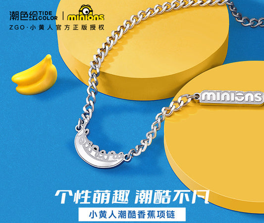 Minions Banana Titanium Steel Necklace