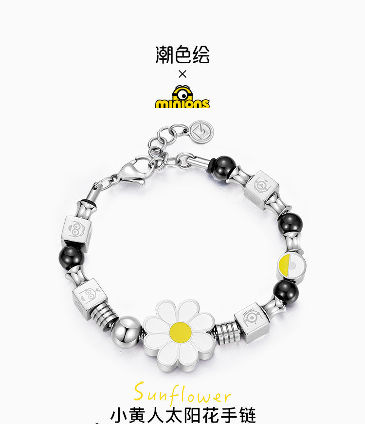 Minions Sunflower Titanium Steel Bracelet