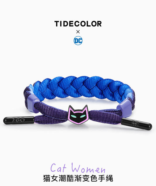 Catwoman Gradient Blue Adjustable Wrist String Bracelet