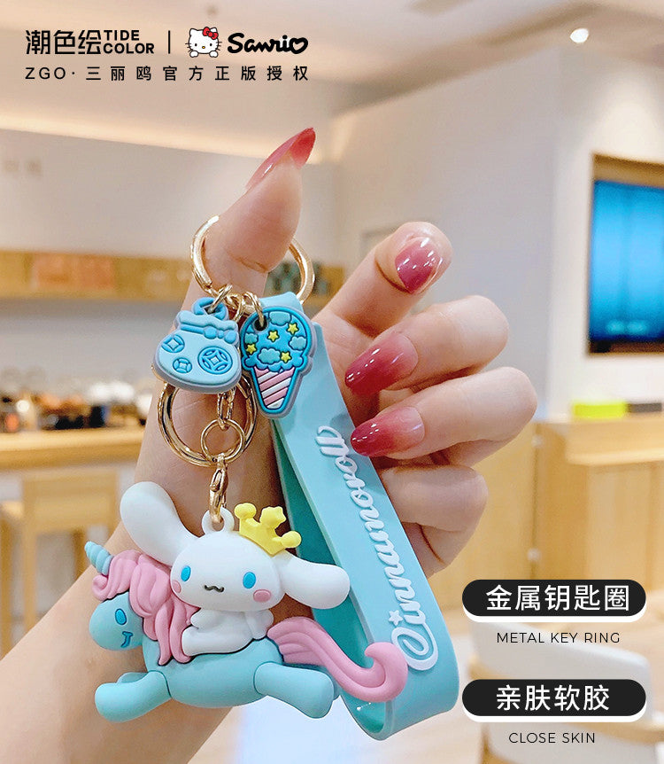 Hello Kitty/My Melody/Cinnamoroll/Little Twin Stars Unicorn Key Chain