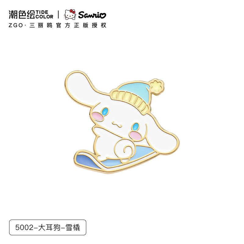 Sanrio Characters Cinnamoroll/Hello Kitty/My Melody Colored Metal Brooch