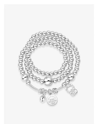 Hello Kitty Lucky Cat Bell 999 Fine Silver S925 Bracelet