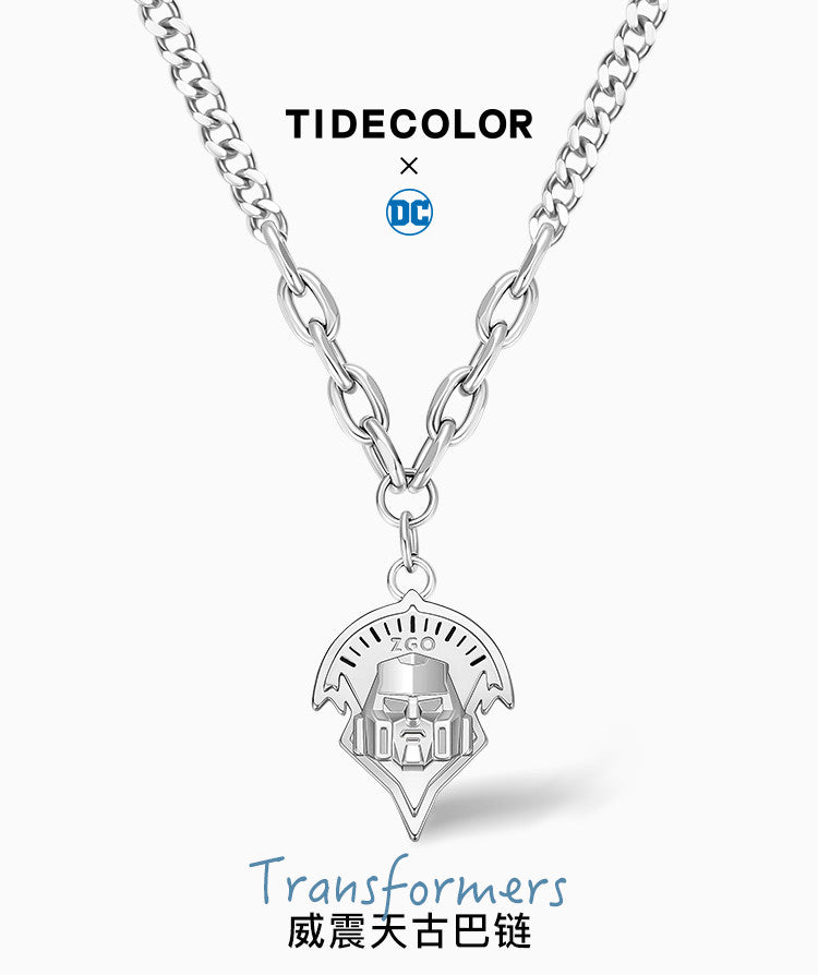 Transformers Megatron Titanium Steel Cuban Chain Necklace