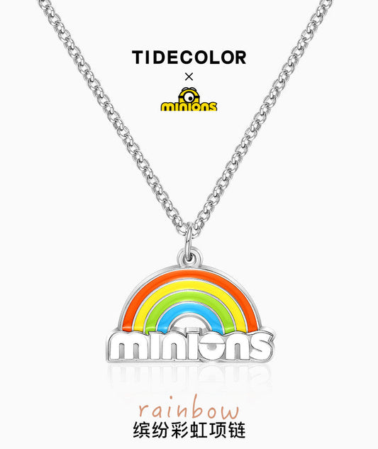 Minions Rainbow Titanium Steel Necklace