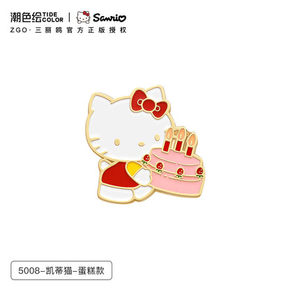 Sanrio Characters Cinnamoroll/Hello Kitty/My Melody Colored Metal Brooch