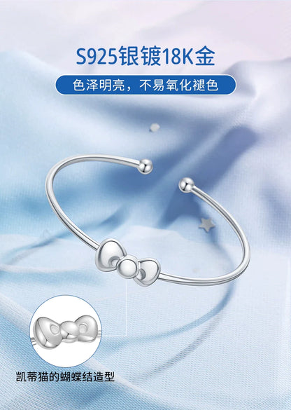 Hello Kitty Lucky Bow 925 Sterling Silver Bracelet