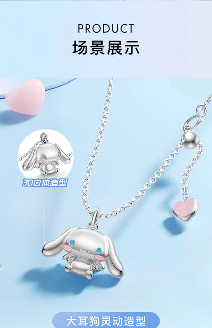 Cinnamoroll Flipping Wings 925 Sterling Silver Necklace