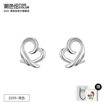 Love Wings 999 Fine Silver Stud Earrings