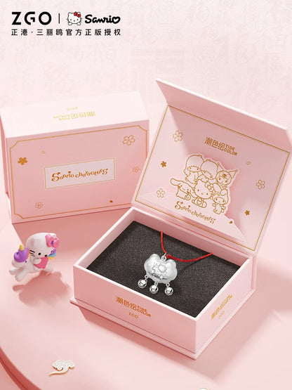 Hello Kitty Fortunate Lock 999 Fine Silver Necklace