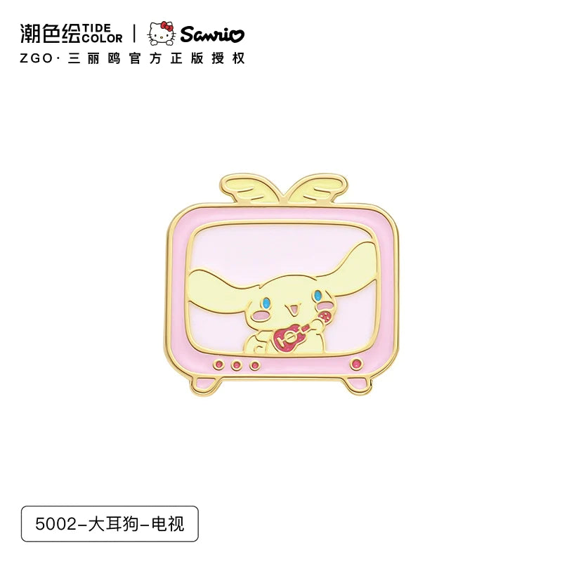 Sanrio Characters Cinnamoroll/Hello Kitty/My Melody Colored Metal Brooch