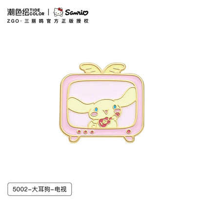 Sanrio Characters Cinnamoroll/Hello Kitty/My Melody Colored Metal Brooch