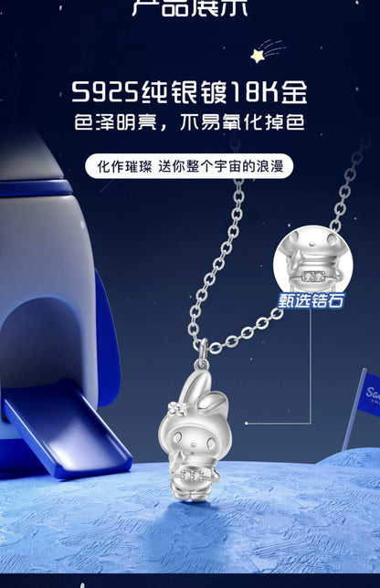 My Melody Astronaut 925 Sterling Silver Necklace