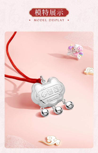 Hello Kitty Fortunate Lock 999 Fine Silver Necklace