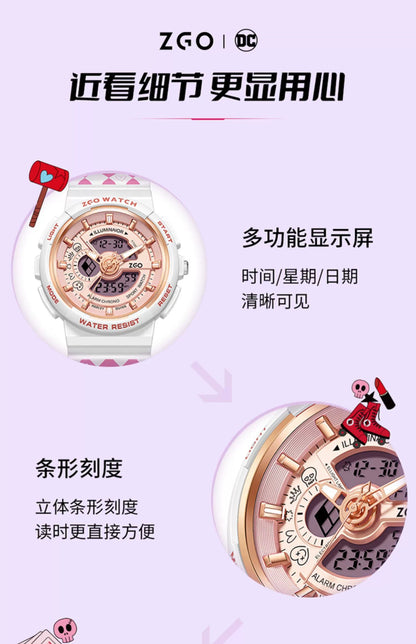 Harley Quinn Sports Watch 50M Waterproof Glow in the Dark