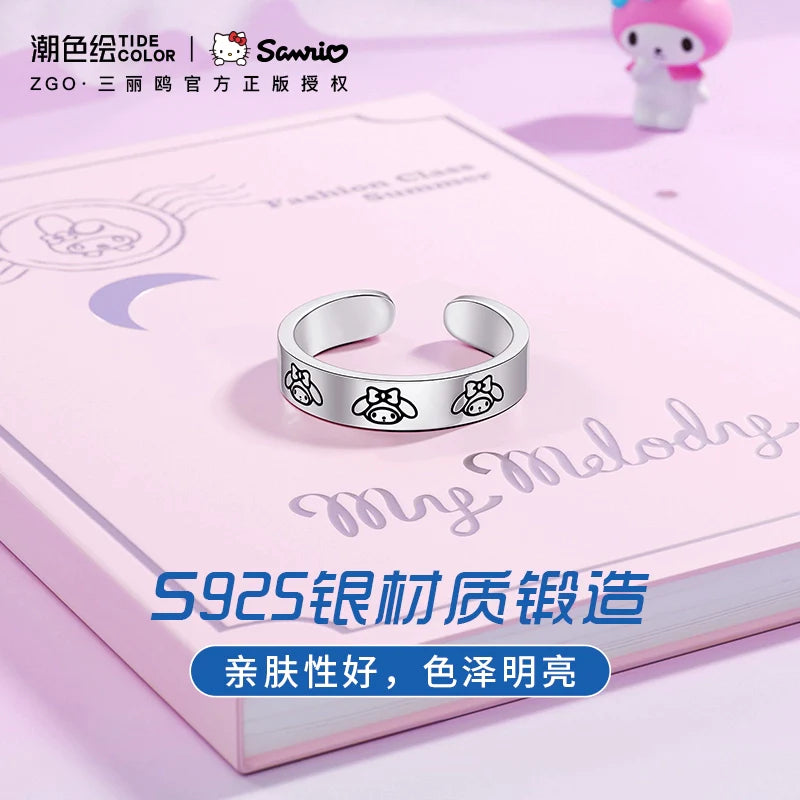 My Melody Plain 925 Sterling Silver Open Ring