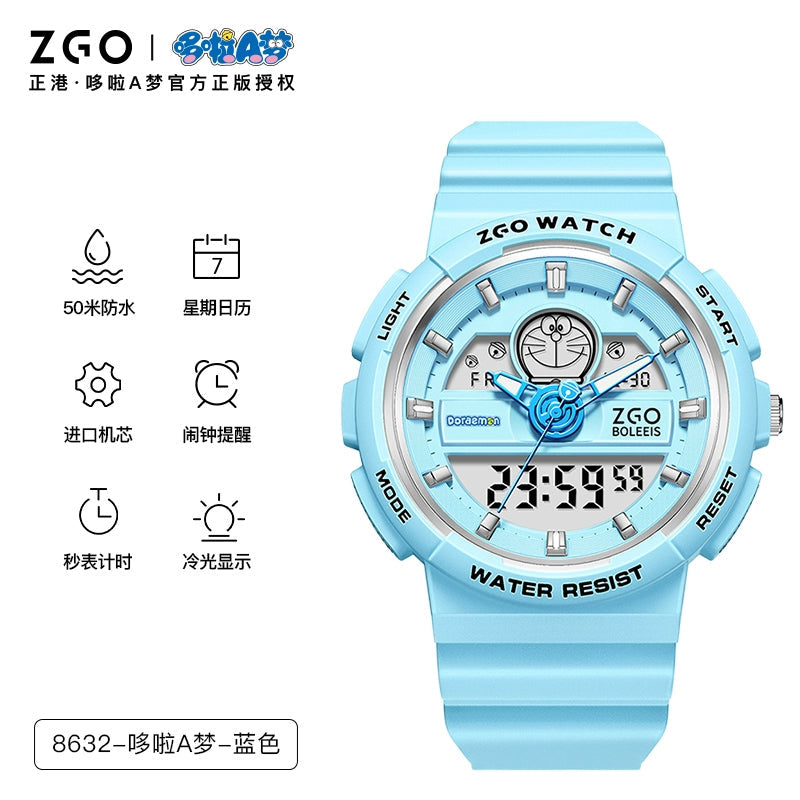 Doraemon Electric Sports Watch 50M Waterproof Glow in the Dark