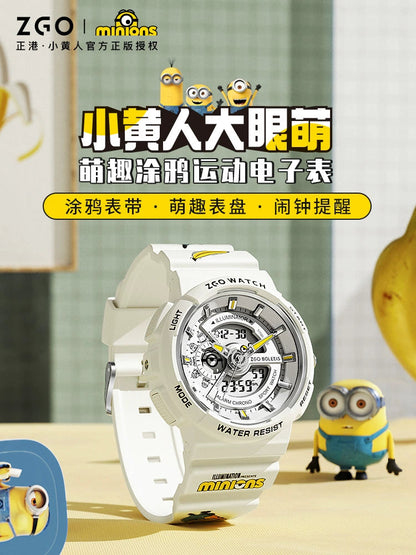 Minions Electric Sports Watch 50M Waterproof Glow in the Dark