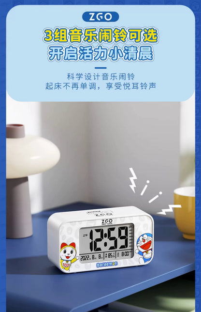 Doraemon Digital Alarm Clock Musical Tone Weekday/Weekend Modes Snooze Smart Backlight