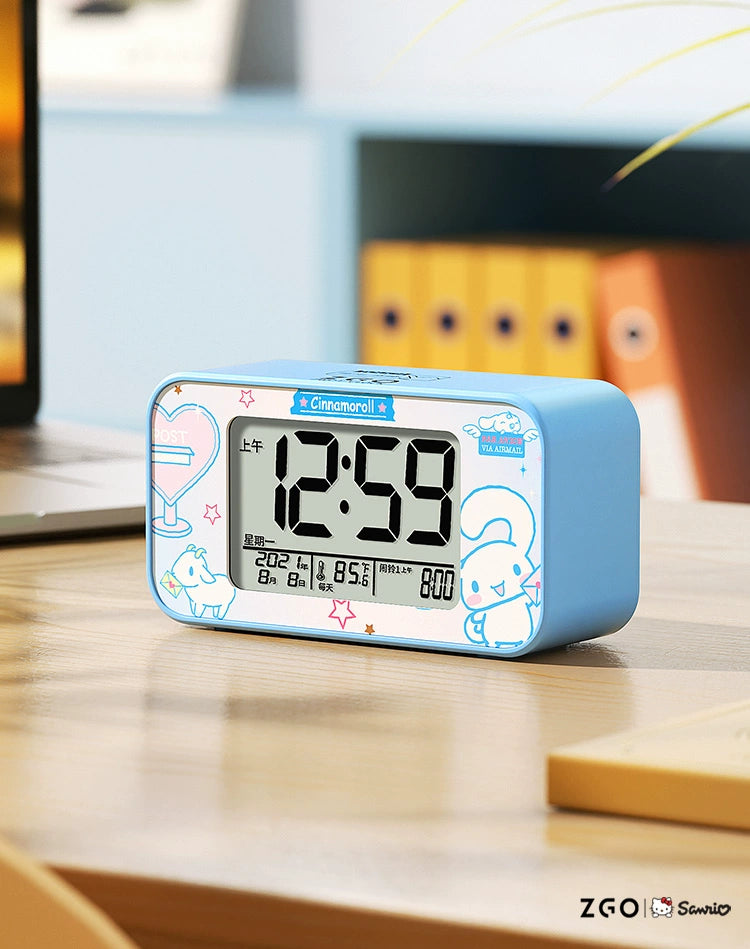 Sanrio Characters Cinnamoroll/Hello Kitty/My Melody/Badtz-Maru Digital Alarm Clock