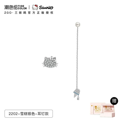 Hello Kitty Afternoon Tea Series 925 Sterling Silver Earrings