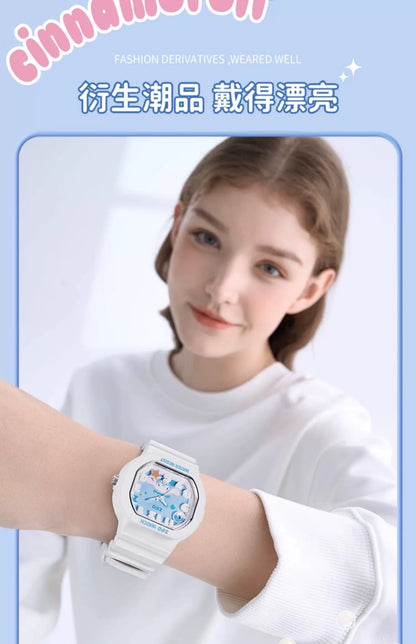 Cinnamoroll Snacks Electronic Watch 30M Waterproof Glow in the Dark