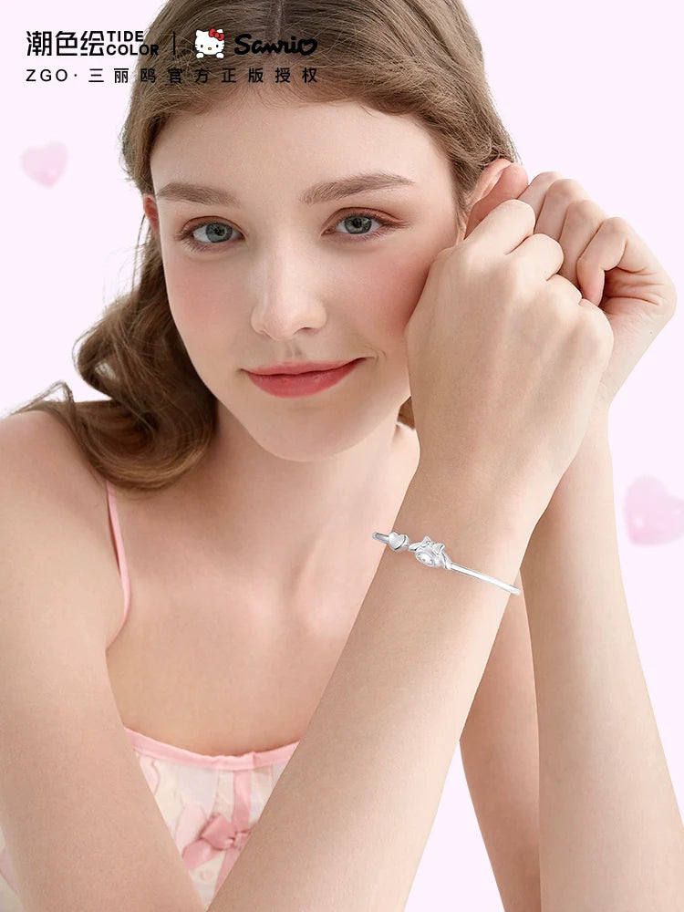 My Melody Heart 999 Fine Silver Bracelet