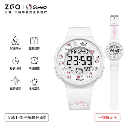 Hello Kitty/Cinnamoroll/My Melody Sports Watch 50M Waterproof Glow in the Dark