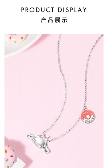 Cinnamoroll Doughnut 925 Sterling Silver Necklace