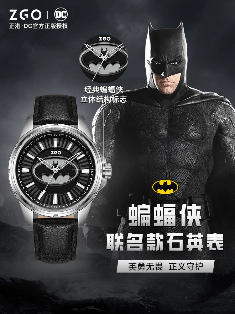 Batman Stainless Steel Men's Quartz Watch 50M Waterproof Glow in the Dark