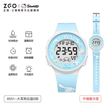 Hello Kitty/Cinnamoroll/My Melody Sports Watch 50M Waterproof Glow in the Dark