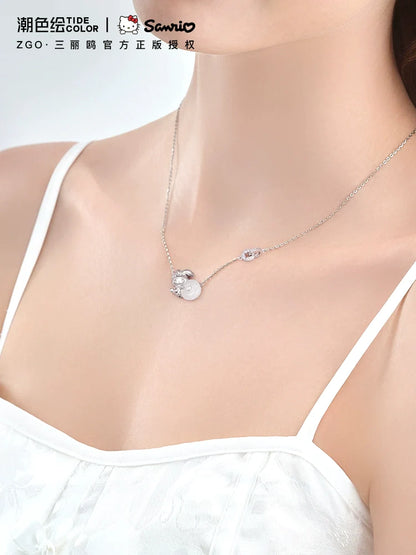 My Melody Hetian Jade 925 Sterling Silver Necklace