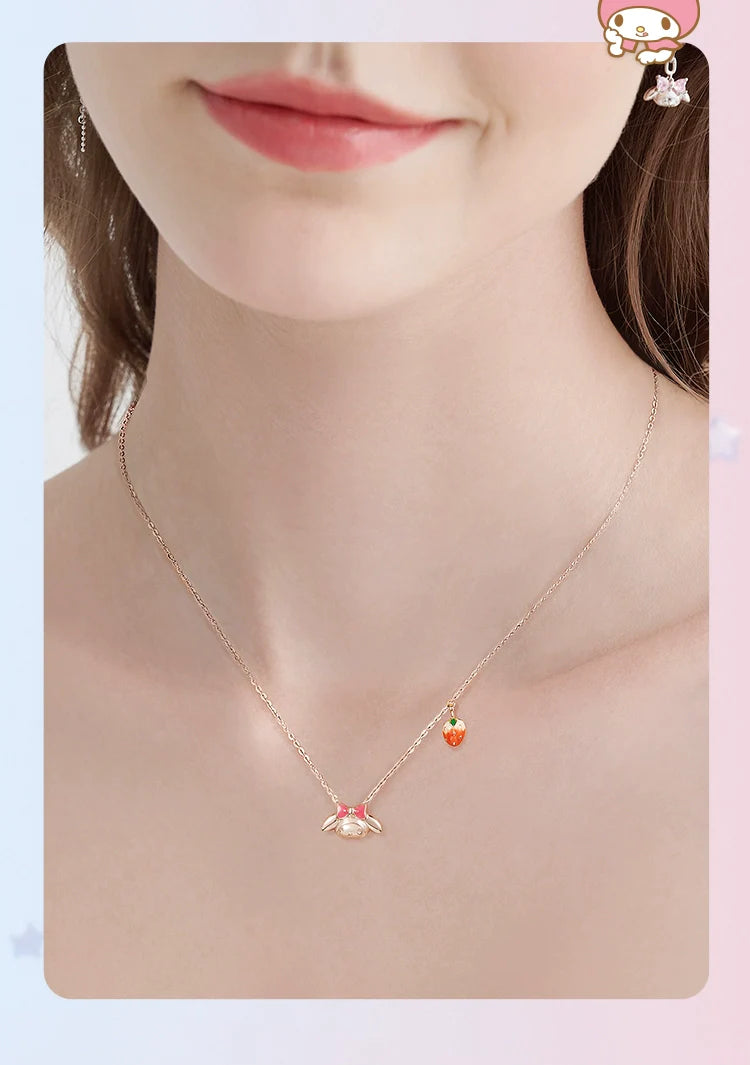 My Melody Strawberry 925 Sterling Silver Necklace