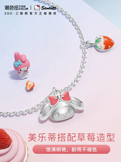 My Melody Strawberry 925 Sterling Silver Bracelet