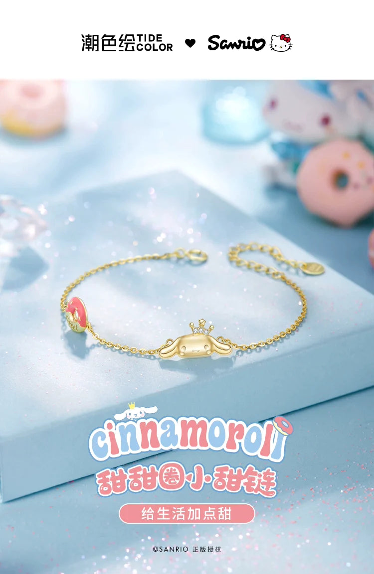 Cinnamoroll Doughnut 925 Sterling Silver Bracelet