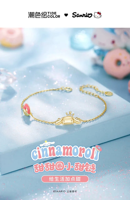 Cinnamoroll Doughnut 925 Sterling Silver Bracelet