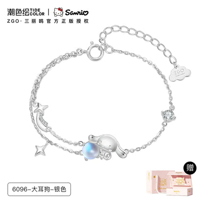 Cinnamoroll Moonstone 925 Sterling Silver Bracelet