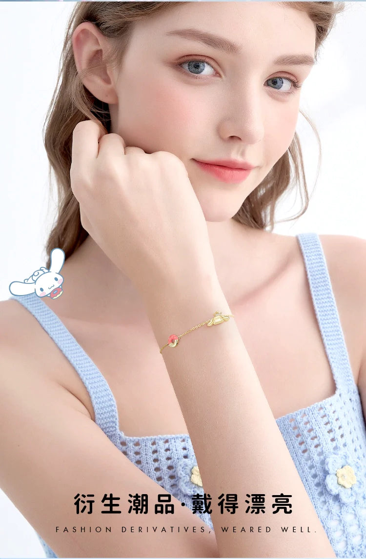 Cinnamoroll Doughnut 925 Sterling Silver Bracelet