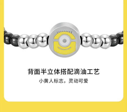 Minions Square & Round Titanium Steel Bracelet