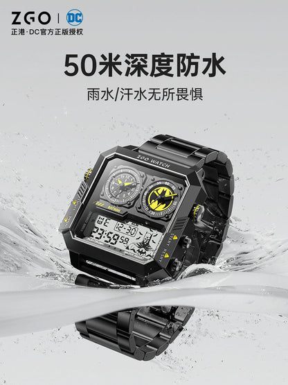 Batman Stainless Steel Men's Sports Watch 50M Waterproof Glow in the Dark