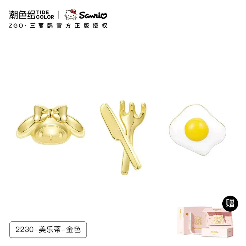 My Melody Breakfast 925 Sterling Silver Stud Earrings