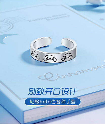 Cinnamoroll Plain 925 Sterling Silver Open Ring