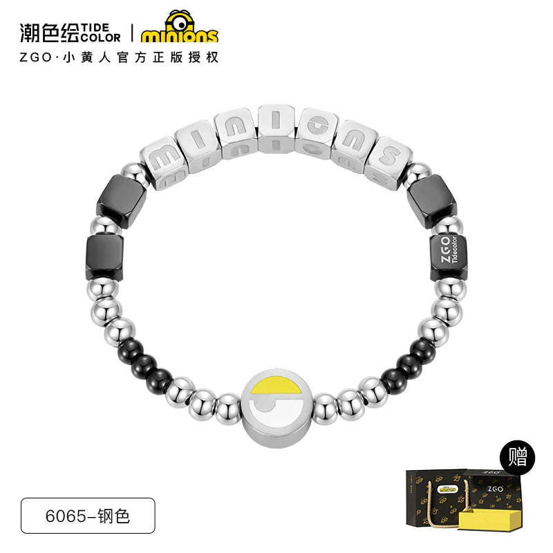 Minions Square & Round Titanium Steel Bracelet