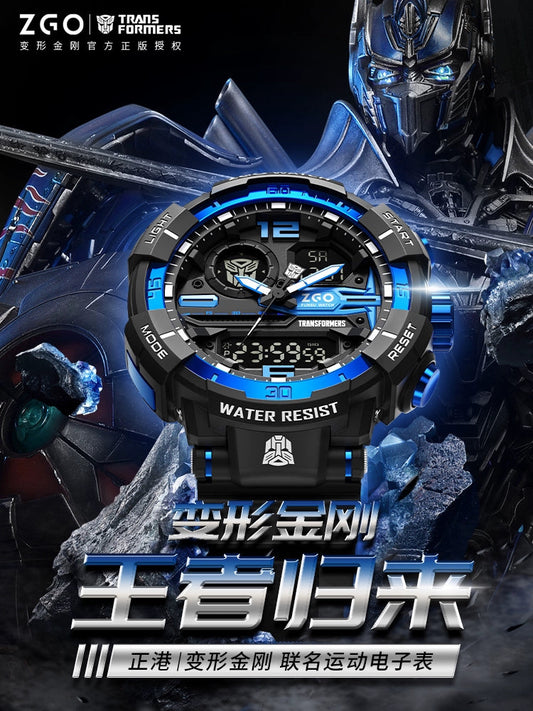 Transformers Sports Electric Watch 50M Waterproof Glow in the Dark