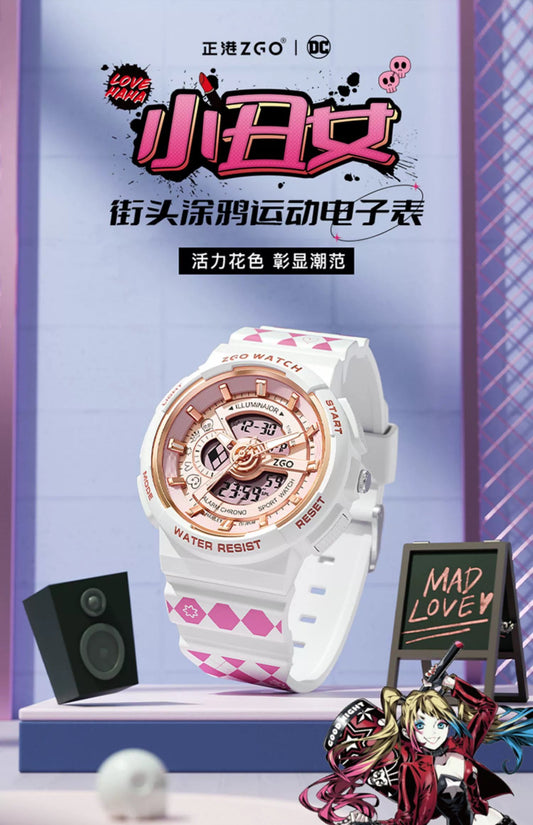 Harley Quinn Sports Watch 50M Waterproof Glow in the Dark