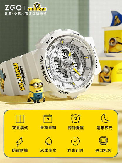 Minions Electric Sports Watch 50M Waterproof Glow in the Dark